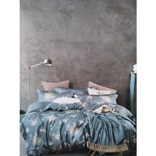 Idyllic style 81% silk bedding set beautiful Royal duvet cover bed sheet pillowcase sleep