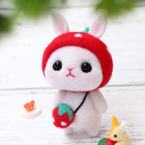 KAOBUY 1 Set Lovely Toy Doll Wool Needle Felting Kit Non Finished Poked Set With Instructions For Needle Material Bag Pack