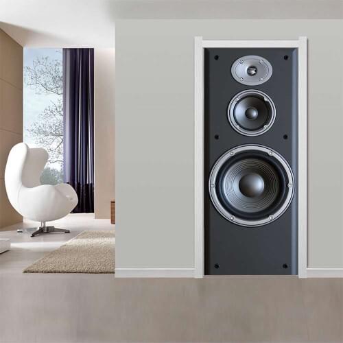 3D creative acoustics door stickers wall stickers self-adhesive waterproof removable