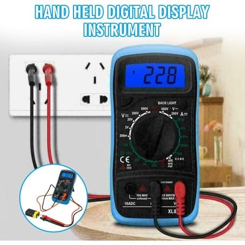 Mayitr 1pc High Quality Digital LCD Multimeter Portable Universal Meter Handheld Multimeters With Pair Of Test Leads