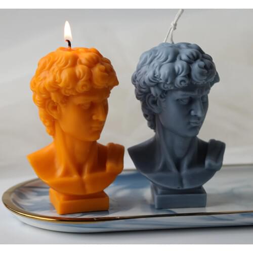 Michelangelo Candle Mould Aromatherapy Candle Plaster Mould For home Decoration Silicone Candle Molds Bee wax candle mold