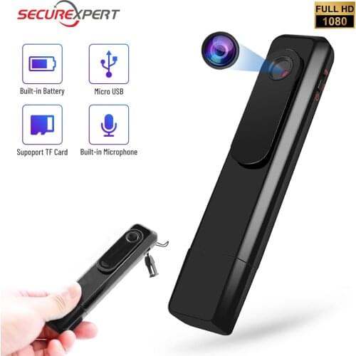1080P Mini Camera Micro Cam Body Video recorder Surveillance Camera 32G TF card Portable handheld DV back clip U disk Camcorder