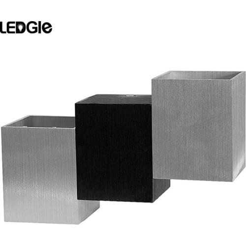 LEDGLE 2W Stylish Wall Lamp Compact LED Cube Light Indoor LED Lamps with Short Circuit Protection Chic Design White Light