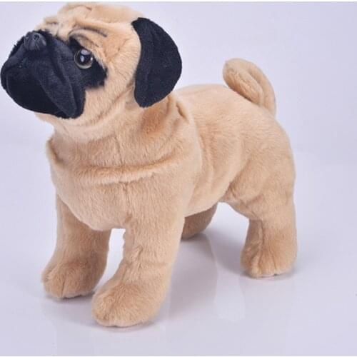New toy simulation dog pug plush toy about 33x27cm soft doll kids toy home decoration Christmas gift h1336