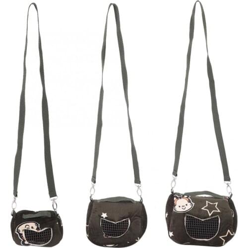 Portable Cute Pet Hamster Bags Portable Breathable Hamster Carrier Outgoing Bag for Small Pets Guinea Pig Squirrel Chinchilla