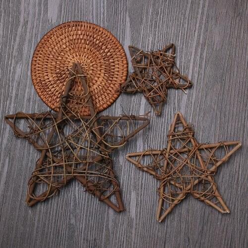 Heart Shape Wooden Rattan Heart Sepak Takraw Wreaths Window Door Hanging Wreaths Wedding Favors Party Decor DIY Craft 10-30cm