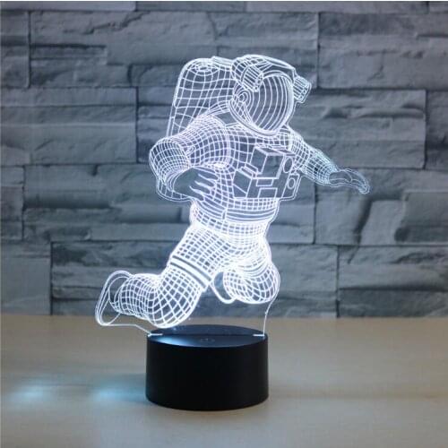 [Seven Neon]free Shipping Astronaut Acrylic 7Colors Desk Lamp 3D Lamp Novelty Led Night Light Millennium Falcon Light