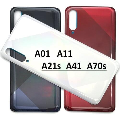 Glass Battery Back Cover Case Rear Door Replacement Housing With Glue Adhesive For Samsung Galaxy A01 A11 A21S A41 A70S