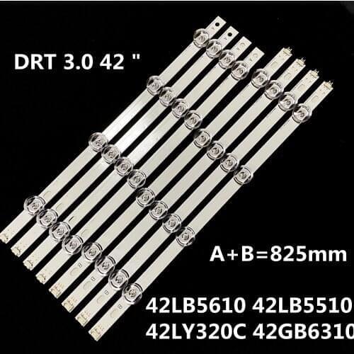 New LED Backlight Lamp strip 8 leds For LG 42LY320C LC420DUE INNOTEK DRT 3.0 42 inch TV 42LB5610 42GB6310 6916L-170