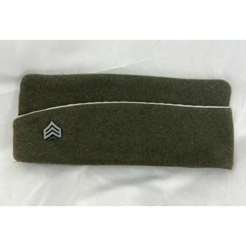 Tomwang2012. Ww2 Us Army OfficerS Garrison Cap Hat Marine Corps Sergeant Insignia Rank Black