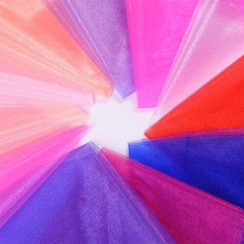 48cm X 5M Mariage Yarn Tulle Roll Sheer Crystal Organza Fabric Baby Shower Birthday Event Party Supplies for Wedding Decoration
