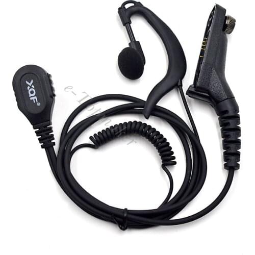 XQF FBI G-Shape Ear Hook Earpiece Mic Headset For Motorola Ham Radio DP4800 DP4801 DP4600 DP4601 XPR7350 XPR7380 Walkie Talkie