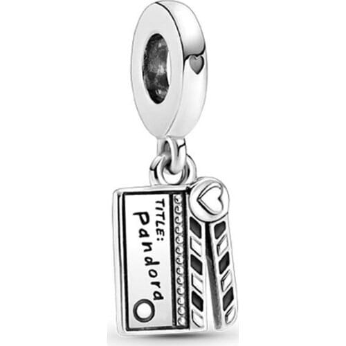 100% S925 Silver New Retro Film Cassette PAN Pendant For Original Pandora Bracelets And Necklaces Womens Diy Charm Jewelry