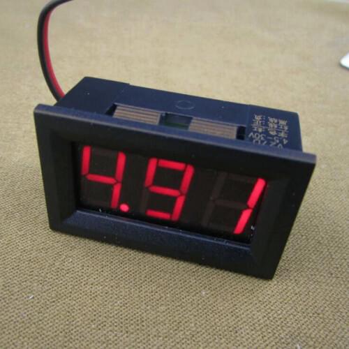 100pcs 0.56inch LCD DC 4.5-30V Red LED Panel Meter Digital Voltmeter with Two-wire Electrical Instruments Voltage Meters