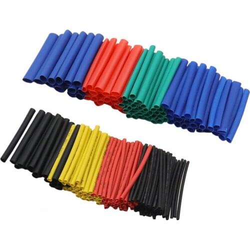 164Pcs/Bag Heat Shrink Pipe Colorful Tubing Wrap Sleeve Anti-rust Plastic Flexible Wire Cable Heat Shrink Tubing for Repairing