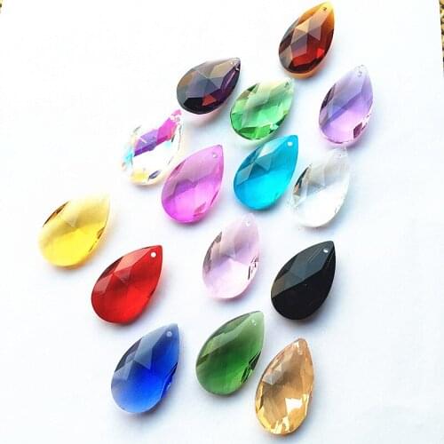 396pcs/lot (Free Rings ) Mixed colors 38x22mm crystal faceted Water drop Shape Chandelier pendants, crystal Lighting Parts