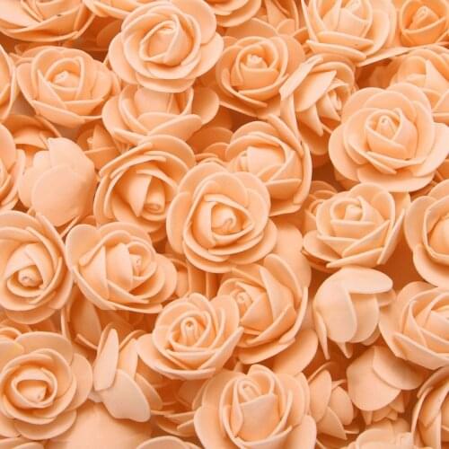 50Pcs Multicolor Mini PE Foam Roses Head DIY Bear Doll modelling polystyrene styrofoam foam bear Wedding Artificial Flower Gift