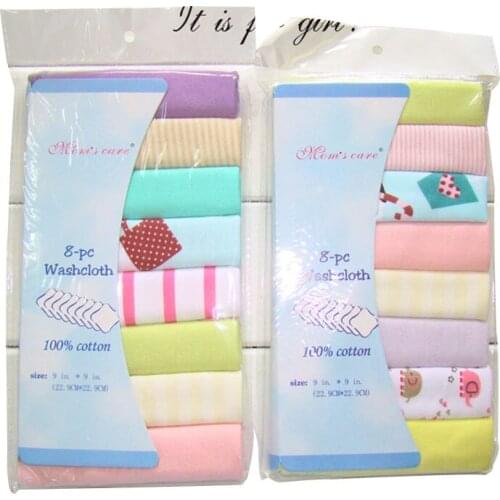 8pcs/pack 100% Cotton Newborn Baby Towels Saliva Towel Nursing Towel Baby Boys Girls Bebe Toalha Washcloth Handkerchief