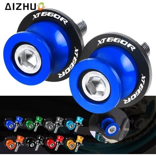 XT 660 R Motorcycle Accessories Stand Screw FOR YAMAHA XT660R XT660 R 2004-2017 Swingarm Slider Spools CNC Aluminum XT 660R LOGO