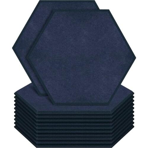 Hot AD-Hexagon Acoustic Panels Foam Panels 14X13X0.4inch Sound Proofing Padding for Wall Acoustic Treatment Studio Office