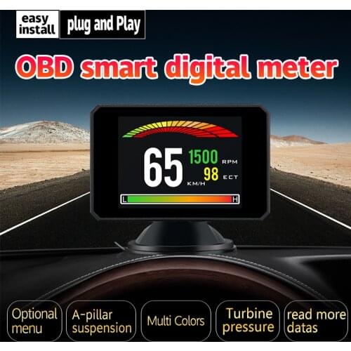 Auto Head-up Display P16 HUD Display Speed Meter Diagnostic Tools OBD2 Car Engine RPM Gauge OBD2 On-Board Computer for Car