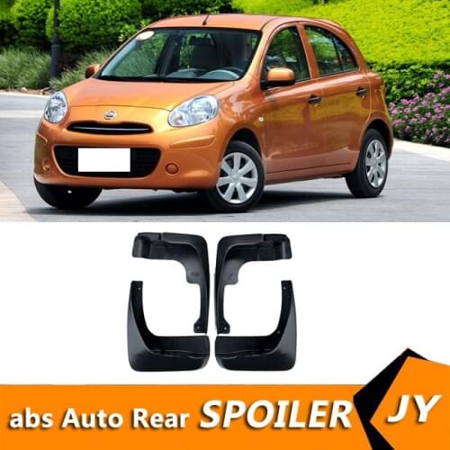 For Nissan March 2011-2016 Mudflaps Splash Guards Front With the color and rear Mud Flap Mudguards Fender Modified special