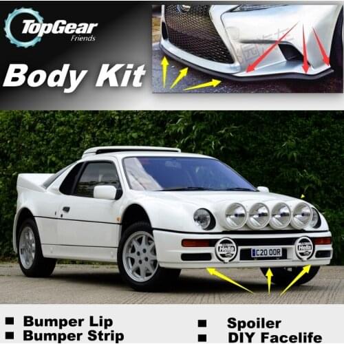 Bumper Lip Deflector Lips For Ford RS200 Front Spoiler Skirt For TopGear Fans Car View Tuning / Body Kit / Strip