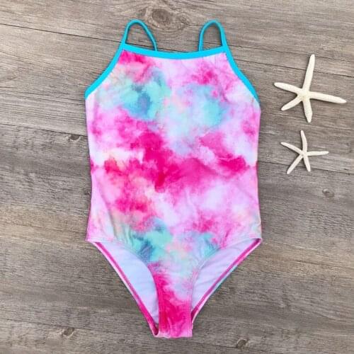 Rainbow Print Kids Swimsuit Children Girls One Piece Swimsuits Of Large Sizes Swimwear 2020 Cute Baby Swim Wear Bathing Suit