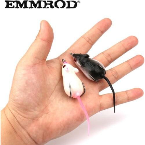 EMMROD New Mouse fishing bait Artificial Soft bait 5 colors 7g 5cm Small animal Lure bait suit