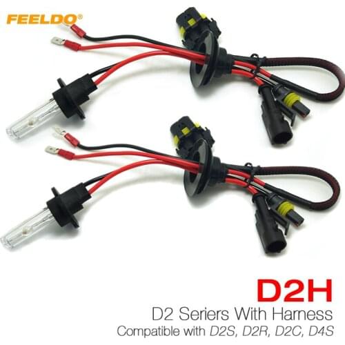 FEELDO 2PC 35W D2H HID Xenon Light Bulbs Compatible with D2S/D2R/D2C/D4S for Retrofit #HQ4489