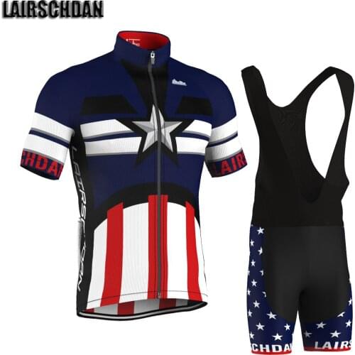 LairschDan 2021 Summer Cycling Jersey Set Mens Short Sleeve Bicycle Clothes Mtb Bike Bib Pants Cycle Clothing Tenue Vtt Homme