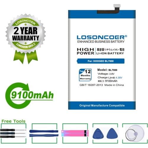 LOSONCOER Battery 8450mAh BL7000 For DOOGEE BL7000 Mobile Phone