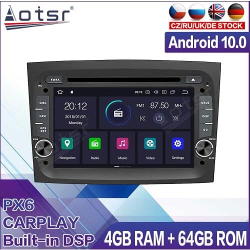 4+64G Android Radio Tape Recorder Video Car Multimedia Player Stereo For Fiat Doblo 2016 2017 2018 Head Unit GPS Navigation 2din
