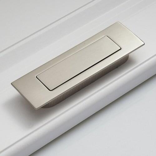 Brushed stainless steel Invisible,hidden Spring drawer /Sliding door handle Automatic closing dustproof,Hardware