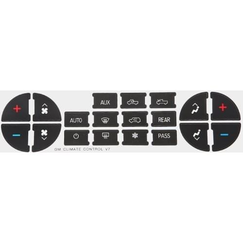 AC Dash Button Sticker Repair For GM Tahoe Suburban Avalanche Silverado Yukon Q9QD