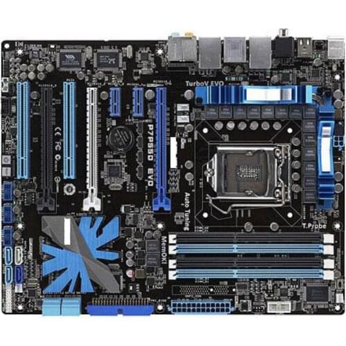 Original motherboard ASUS P7P55D EVO LGA 1156 DDR3 for I5 I7 16GB USB2.0 P55 Desktop motherboard Free shippingoriginal motherboa