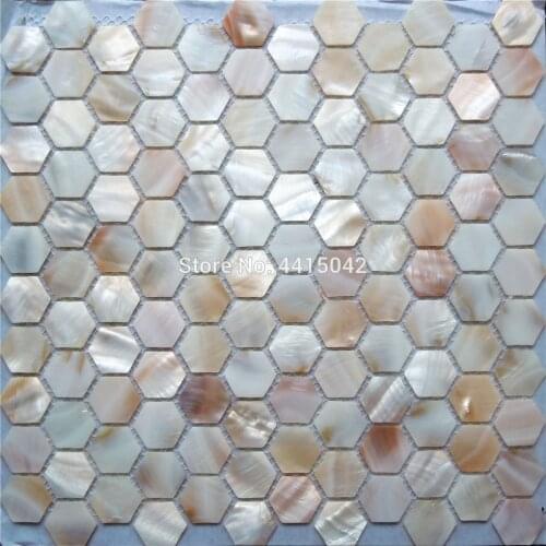 Mother of pearl mosaic tile for home decoration backsplash and bathroom wall tile hexagon pattern 1 square meter/lot AL076