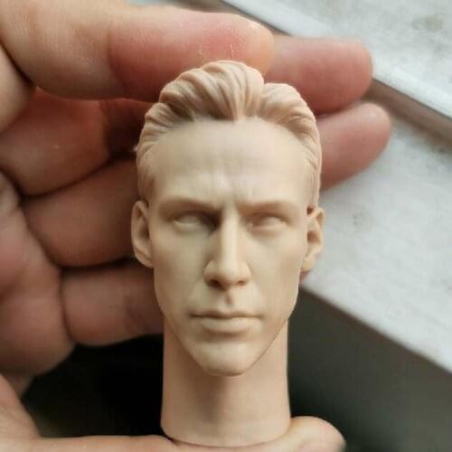 Blank 1/6 Scale The Matrix Keanu Reeves Head Sculpt Unpainted Fit 12" Figure