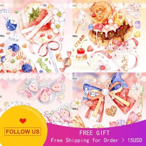 Loop Size Cultural Creation Journal Tape Lace Rabbit Continuous Ice Cream Rainbow Sugar Plot