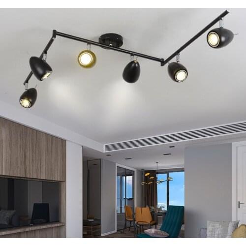 LED clothing store ceiling light led track spot simple creative living room bar long arm industrial wind ceiling lamp