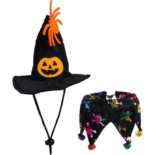 Cat Supplies Party Suit Dressing Up Dog Cloak Pet Hat For Holiday Parties Halloween Felt Cloth Comfortable To Wear Bells