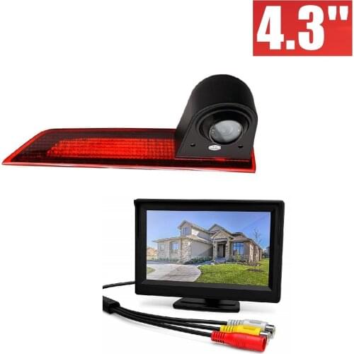 HD 720P Brake Light Camera Replace stop lights +4.3'' Monitor for FORD Transit Custom V362 2012-2019 Rear View Camera Waterproof