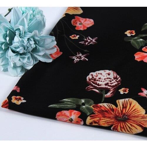 High quality Japanese and Korean bubble Chiffon printed fabric DIY spring and summer dress cheongsam fabric