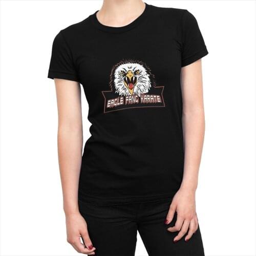 Eagle Fang Karate T-shirt Womens 2021 Cobra Kai Karate Kid Cotton T Shirt Vogue Tops Tees O Neck Female Clothing Graphic