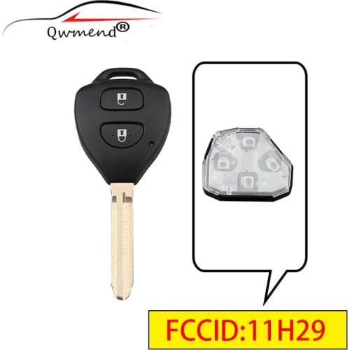 11H29 2 Buttons Smart Car Key Fob for Toyota RAV4 Corolla Europe 2006 2007 2008 2009 2010 Car Remote Key 433MHz 4D67 Chip G