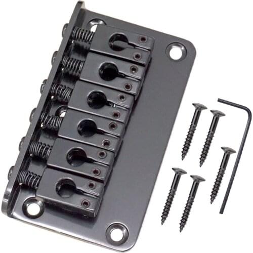6 String Guitar Saddle Bridge Tailpiece W/ Screws Wrench For Electric Guitar