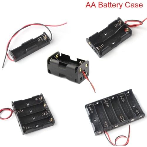 2021 New 1 2 3 4 8 Slots AA Battery Case Box AA LR6 HR6 Battery Holder Storage Case With Lead Wire Bateria Protection Container