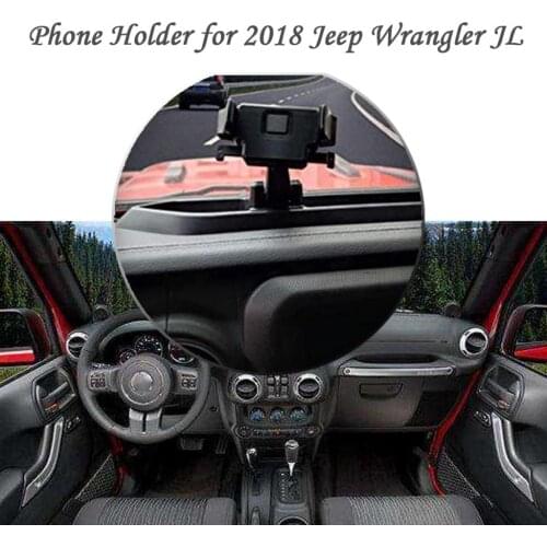 360 Degree Rotate Mobile Phone Holder W/ Storage Tray For Jeep Wrangler JL