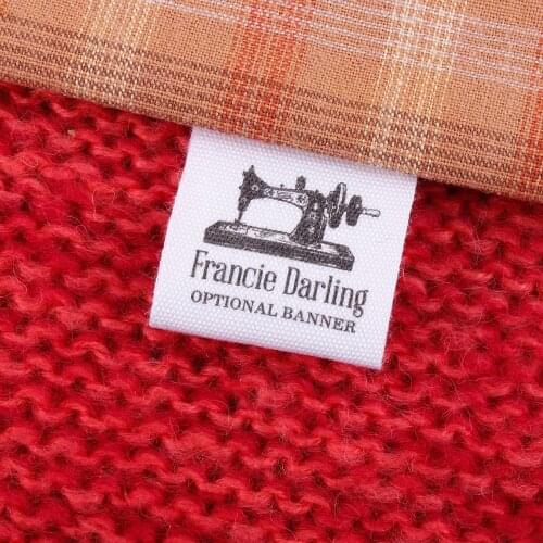 Fold Cotton Fabric Sewing Labels, Gift For Knitters, Mothers Day Gift, Handmade Gift, Personalized Brand, Fold tag (MD2084)