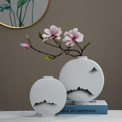Chinese ceramic vase Mountain pattern Handmade Ceramic handicraft ornaments Home Decoration Flower Arrangement Accessories